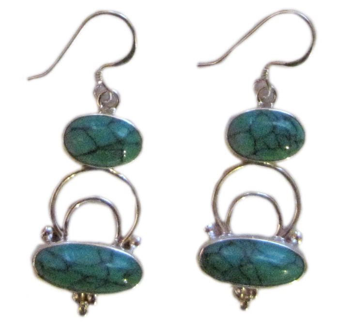 Double Turquoise Stone Pendent