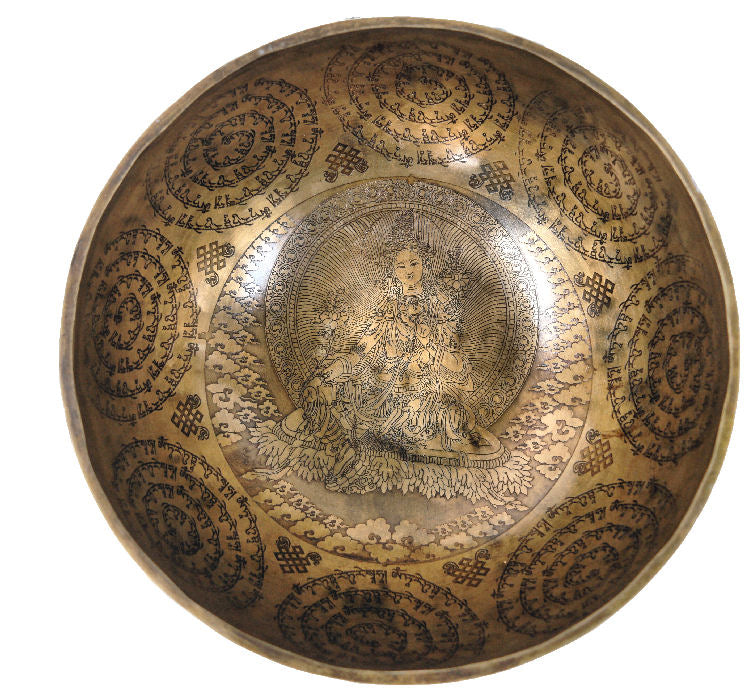 7-8" Tara Carved Hammer Singing bowl SBT-2055