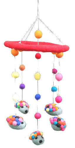 Hedgehog Mobile for baby crib nursery