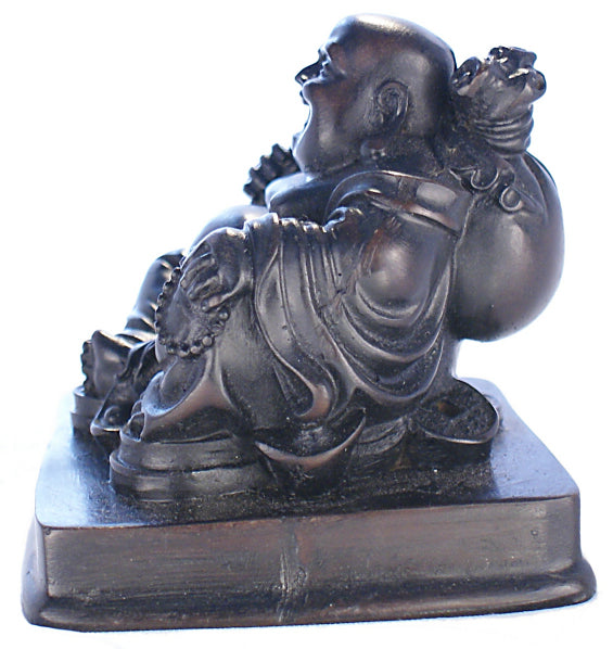 Resting Laughing Buddha wood looking RN-130A