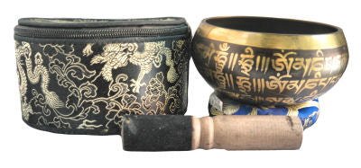 Tibetan calligraphy singing bowl 5" SB-715
