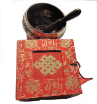 Singing bowl   curved  Red  3.5"     SB-039A