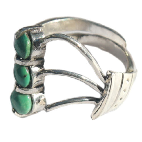 Adjustable Triple Turqioise stone Ring