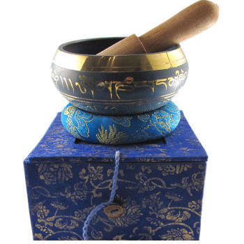 Singing bowl   curved Blue  3.5"     SB-039