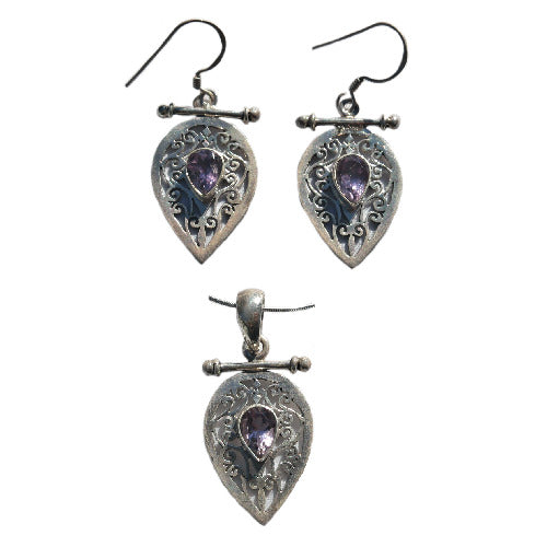 Ametheyst Necklace and Earring Sets
