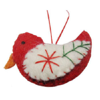 Bird Ornament  RED          FD038A