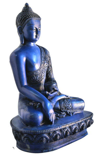 Large Earth Touching Buddha  Blue     RB-845L