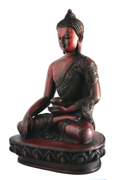 Large Earth Touching Buddha wood looking       RB-845R