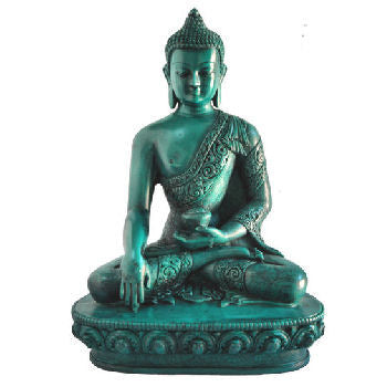 Large Earth Touching Buddha   Turquosie looking    RB-845T