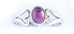 Garnet stone Sterling silver Ring          PR-144D