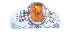 PR-144DB    Amber stone Ring