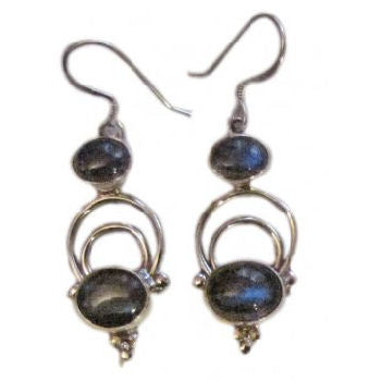 Double Labradorite   Stone Earring