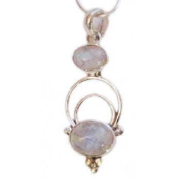 Moon Stone Pendent in Sterling Silver