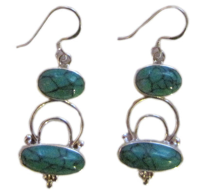 Double Turquoise Stone Pendent