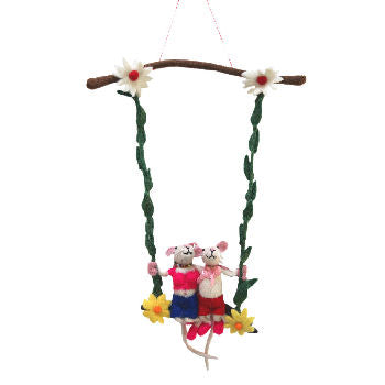Couple Mice on the Swing    FH-130