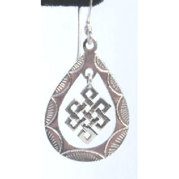 Endless Knot Silver Earring               JM-E0788