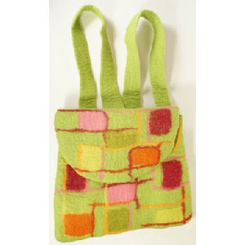 Fun wool  Felt Backpack  Green       BB-006G