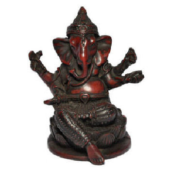 Ganesh Statue with 4 Hands wood looing   RG-059B
