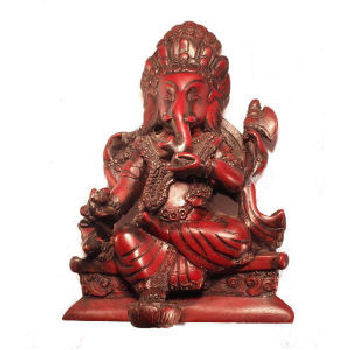 Ganesh Statue   wood looking     RG-050A