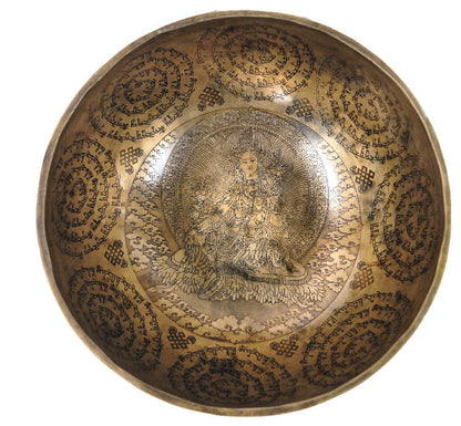 7-8" Tara Carved Hammer Singing bowl           SBT-2055
