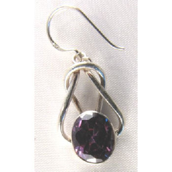 PE-131B          Amethyst Knot Earring