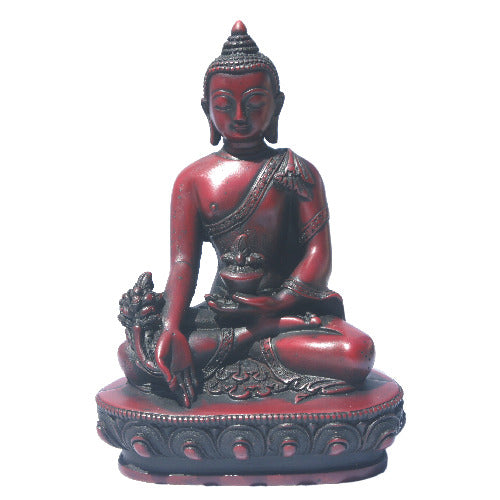 Medicine Buddha  wood color 6" tall  RB-859R