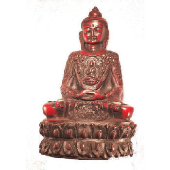 Meditaing  Buddha Statue Wood looking      RB-161BR