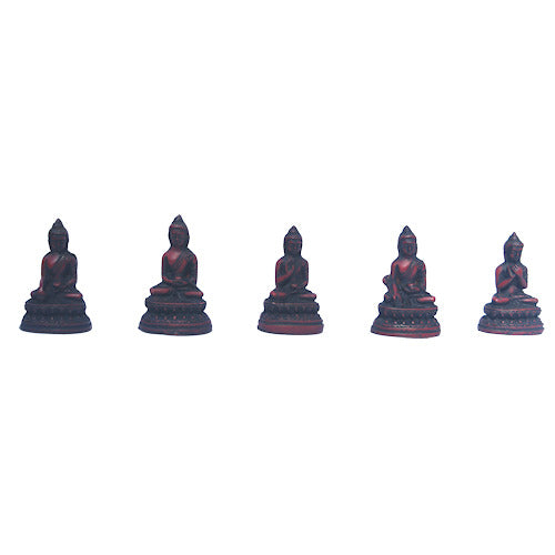 Mini Buddha Statue set of 5                 RB-171R