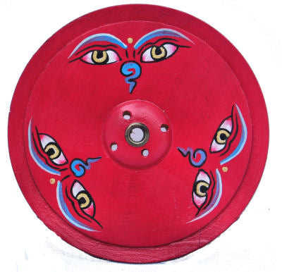 Buddha Eye Incense Burner   Red         IH-003R