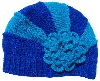 Blue-Navy  Flower Hat CP-040E