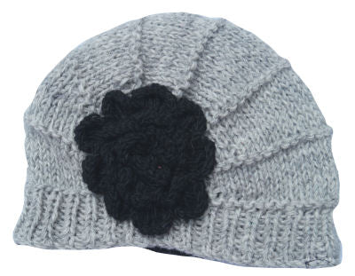 Light Grey  Flower Hat CP-040B
