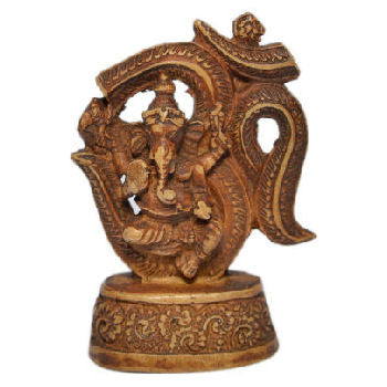 Ganesh Statue on OM Symbol  Stone looking   RG-075