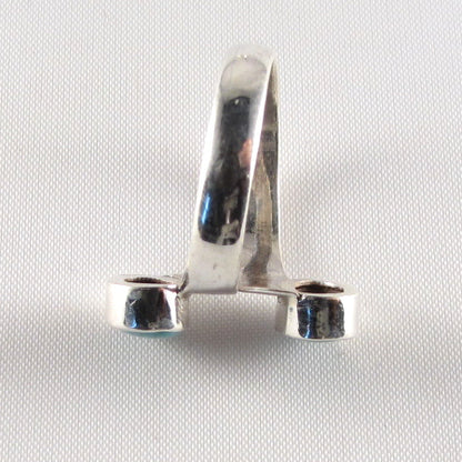 PR-112B     Turquoise Double stones Ring