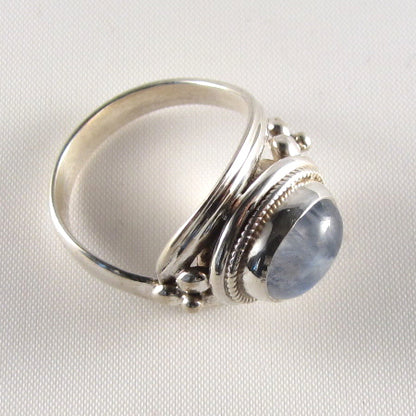 PR-115D     Rainbow Moon stone Ring