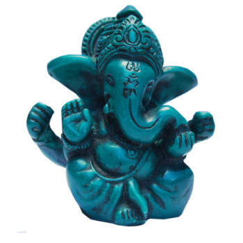 Ganesh    Statue  Turquois looking  RG-03B