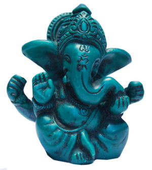 Ganesh    Statue  Turquois looking  RG-03B