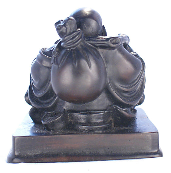 Resting Laughing Buddha wood looking        RN-130A