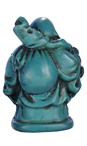 Turquoise mini Travellin Laughing Buddha                 RN-133F