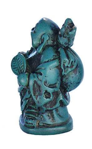 Turquoise mini Travellin Laughing Buddha                 RN-133F