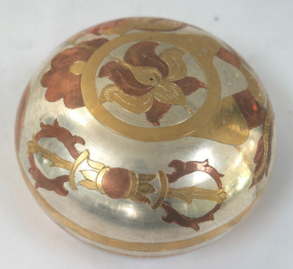 Silver Dragon singing bowl with silk pouch 3.5"    sbk-1215