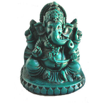 Sitting  Ganesh Turquoise  RG-090T
