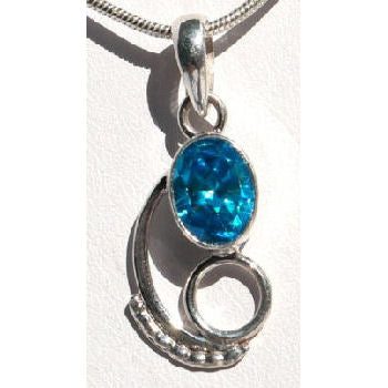 Spiral Pendent  Blue Topaz    SP-2006Z