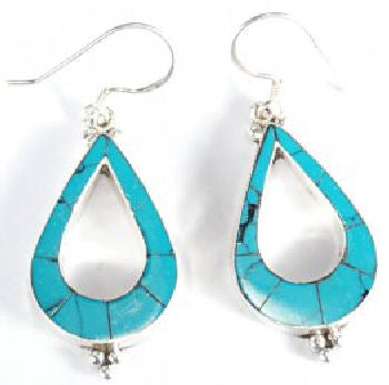 Triangle Turquoise  Dangling Earring            PE-148A