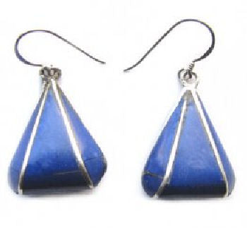 Triangle Earring Lapis Stone  PE-1155D