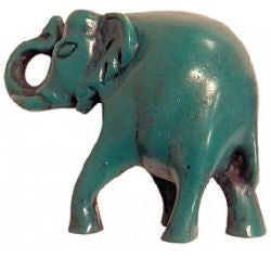 Trunk Up Elephant Turquoise          RF-156T
