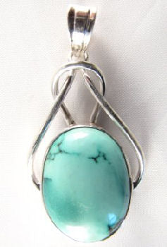 PP-010A     Turquoise Knot Pendent