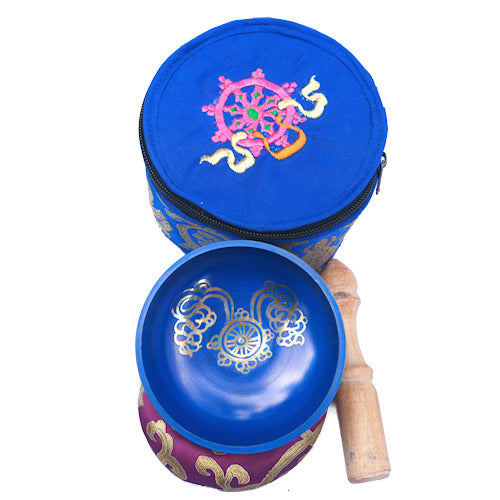 Blue singing bowl with gift  Box   4"   SB-129A