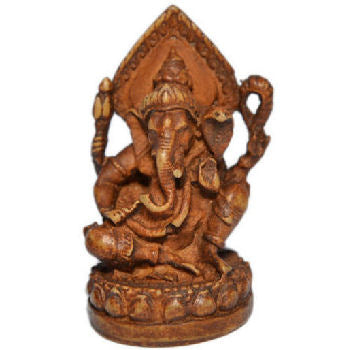 Small Ganesh Statue on Lotus  Stone looing  RG-085S