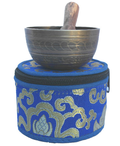 Meditation singing bowl w-silk pouch 3"             SB-815