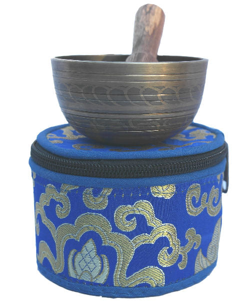 Meditation singing bowl w-silk pouch 3"             SB-815